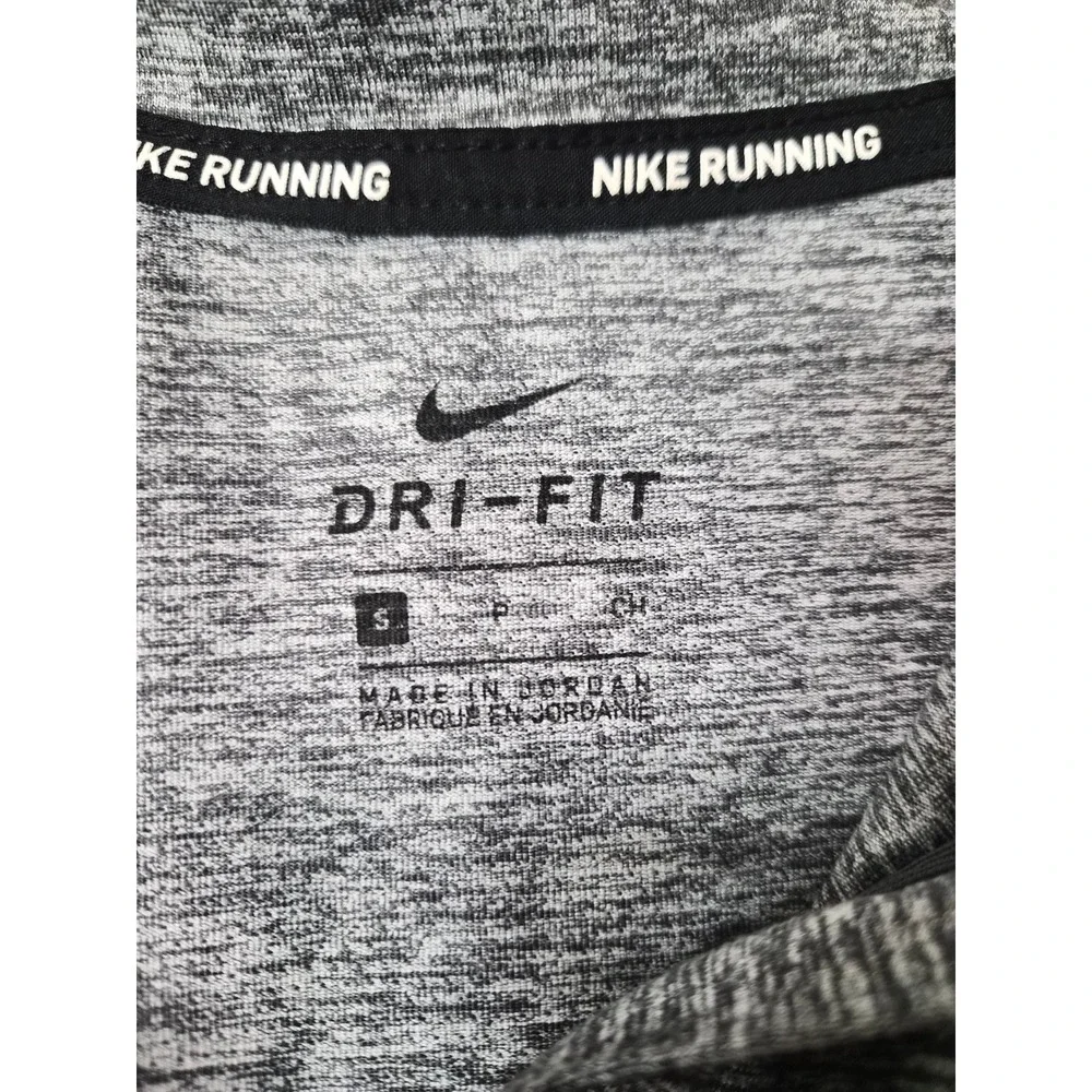 Nike Dri‎ Fit Women's Gray Heathered Running Quarter Zip Hoodie Pullover Size S